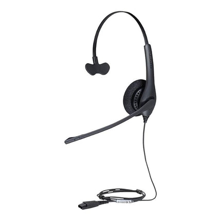 Jabra Biz 1500 Quick Disconnect On-Ear Mono Headset - Corded Headphone with Noise-cancelling Microphone and Volume Spike Protection for Deskphones, Black