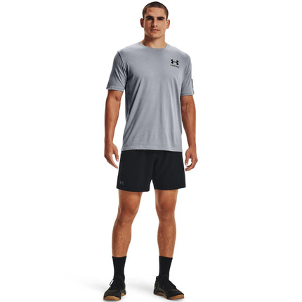 Under Armour Camiseta New Freedom Flag para Hombre, Steel Medium Heather (035)/Negro, XL
