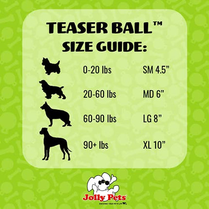 Jolly Pets Teaser Ball Dog Toy, 10 cm, Blue