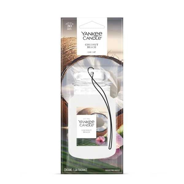 Désodorisant en carton pour voiture Yankee Candle, Plage de Coco (Lot de 10)