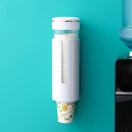 HKeeper Disposable Cup Holder Wall Mounted Water Cooler Cup Dispenser,Paper or Plastic Cups Organizer(M,with magnet)