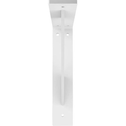 Ekena Millwork BKTM02X10X10TRPWH Steel Bracket Traditional, 2"W x 10"D x 10"H, White Primer