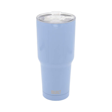 BUILT Double Walled Stainless Steel Tumbler Set with Replacement Lid, 2 Reusable Tritan Wire Straw Cleaning Brush in Gift Box, 1 Count (Pack of 1), Cerulean