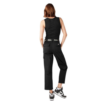 Dickies Women's Cropped Cargo Pant, Black, 27