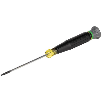 Klein Tools 6303 Mini Precision Screwdriver, T6H TORX Tamperproof Tool with Cushion-Grip Handle and Color Coded Rings, 3-Inch Shank