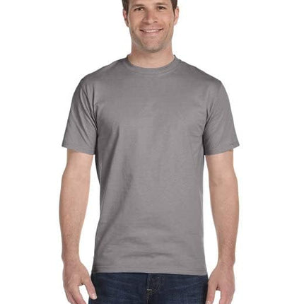 Hanes Men's Essential-t Cotton T-Shirt, Athletic Crimson_Discontinued, Graphite - 4 Pack, Large