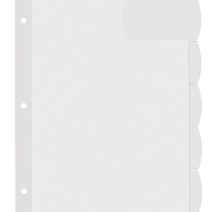 Avery Big Tab Printable Large White Label Dividers with Easy Peel, 5 Tabs, 4 Sets (14438)