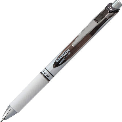 Pentel Energel Rtx Retractable Pearl Pens - Needle Tip - Fine Point, 0.5 mm - Energel Liquid Gel Ink Pens, Pack of 5,+ 3 Refills