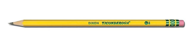 Ticonderoga Dixon Wood-Cased #2 HB Pencils, Six 24-Count Hang-Tab Boxes, Total 144 Pencils, Yellow (13924)