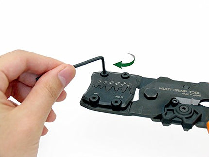 Precision Universal Crimping Tool with Inter-Changeable die Plates (Size M) Handy Crimp Tool. Made in Japan. ENGINEER pad-12