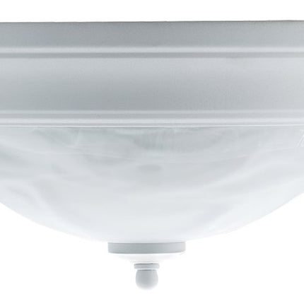 GE 49795 Ceiling Light, Glass Dome with Metal Base, Fluorescent 55 Watt