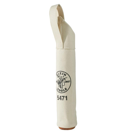 Klein Tools 5471 Canvas Bag, Electrode Bag with Hard Leather Bottom and Web Belt Loop, 2.5-Inch Diameter