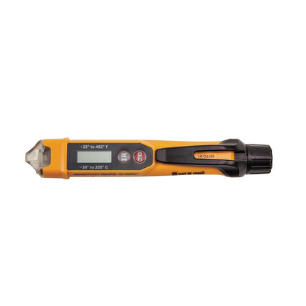 Klein Tools NCVT-4IR Non-Contact Voltage Tester, 12-1000V AC Pen with IR Thermometer -22 to 482-Degree Fahrenheit, LED and Audible Alarms, Pocket Clip