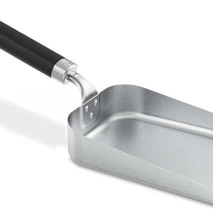 Weber Griddle Shovel - Planchas, Stainless Steel with High Rim and Ergonomic Handle, Dishwasher Safe - Silver - Black (3400423)