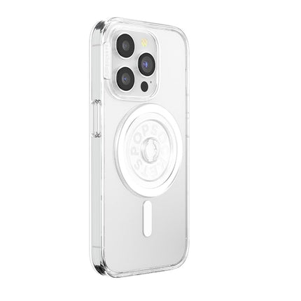 PopSockets MagSafe Grip Base – Works with Swappable PopSockets Tops (Top Sold Separately), Magnetic Base, for iPhone MagSafe Cases & Phones - Clear