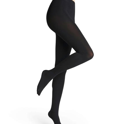 FALKE Women's Pure Matt 100 DEN W TI Opaque Plain 1 Pair Tights, Black (Black 3009), M