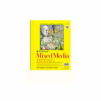 Strathmore 300 Series Wire Bound Mixed Media Pad, 90 lb. Vellum Paper, 5.5 X 8.5 inches, White, 40 Sheets (362-5)