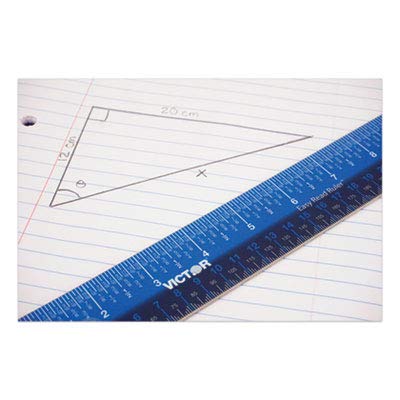 Victor Easy Read 12-Inch Stainless Steel Ruler woth Cork Backing