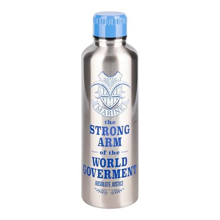 Paladone One Piece Marines Stainless Steel Water Bottle with Screw-Top Lid 500 ml, Officially Licensed for Anime Fans, Pop Culture Merchandise
