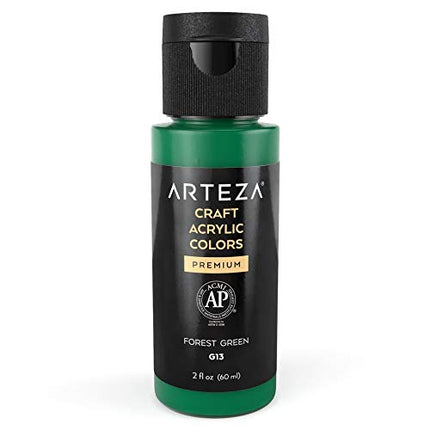 Arteza Craft Acrylic Paint F9 Fluorescent Orange, 60 ml Bottle, Water-Based, Matte Finish, Blendable Paints for Art & DIY Outdoor Projects on Glass, Wood, Ceramics, Fabrics, Paper & Canvas