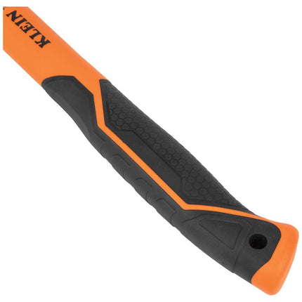Klein Tools H80332 Martillo de bola, cabeza de 32 onzas, mango de fibra de vidrio antideslizante con absorción de impactos y orificio para amarrar, 15 pulgadas