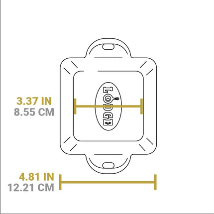 Lodge 0.30 litre / 10 ounce Heat-Treated Pre-Seasoned Cast Iron Square Mini Server