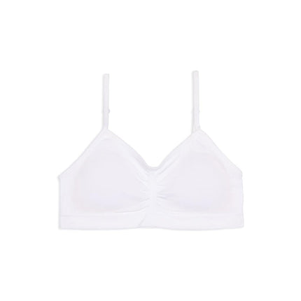 Maidenform Girl Bralette sin costuras, blanca, talla pequeña para niñas grandes