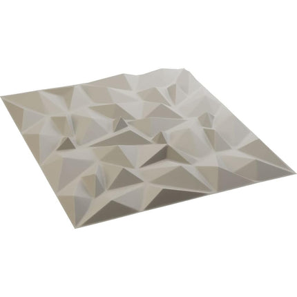 Ekena Millwork 19 5/8"W x 19 5/8"H Leto EnduraWall Decorative 3D Wall Panel, Satin Blossom White (Covers 2.67 Sq. Ft.