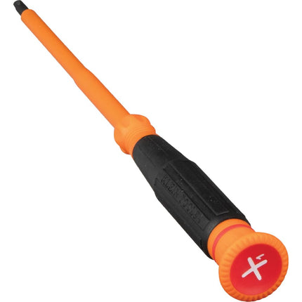 Klein Tools 6264INS Insulated Precision Screwdriver, #1 Phillips Mini Electrician Screwdriver, 1000-Volt Cushion Grip Handle