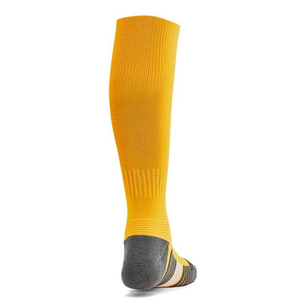 Under Armour Magnetico Youth Over The Calf Socks, Pack of 1 Unisex Kids Socks, (750) Steeltown Gold / Pitch Grey / White, CH