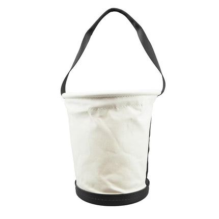 Klein Tools 5113 Canvas Bucket for Tool Storage and Transport, Made in USA, Tapered, Canvas with Web Handle