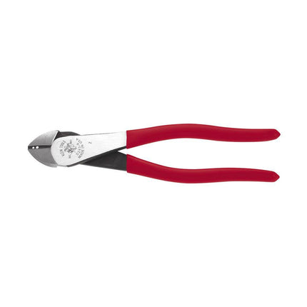 Klein Tools D243-8 Pliers, Made in USA, Diagonal Cutting Pliers with Wire Stripping Holes, High-Leverage Design, 8-Inch