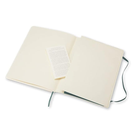Moleskine Classic Notebook, Soft Cover, XL (7.5" x 9.5") Ruled/Lined, Forest Green, 192 Pages
