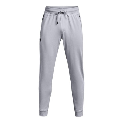 Under Armour Men's Tricot Joggers, Mod Gray Full Heather (011)/Black, Large
