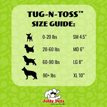 Jolly Pets Tug-n-Toss Dog Toy, 25 cm, Light Blue, Red