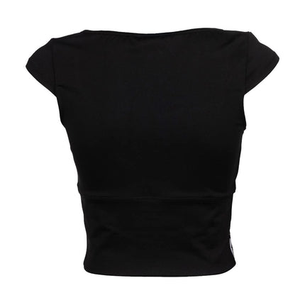 ARENA Sujetador Top Mujer Icons Camiseta Lisa, Negro-Blanco-Negro, S