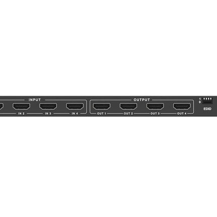 Monoprice Blackbird 4K 4x4 HDMI Matrix, 18G, 4K@60Hz, YCbCr 4:4:4, EDID, 4K to 1080p Downscaler, IR, HDR, HDR10, HDR10+, Black (143623)