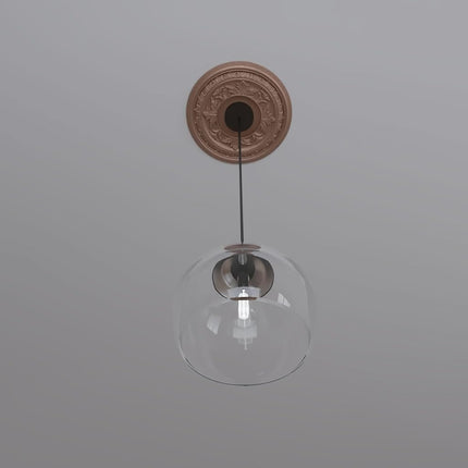Ekena Millwork CMP13BACAC Baltimore Thermoformed PVC Ceiling Medallion (Fits Canopies up to 5 1/4"), 13"OD, Aged Copper