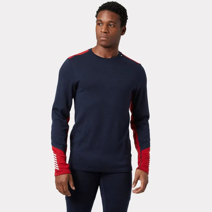 Helly Hansen Men's Lifa Merino Midweight Crew, Navy, M