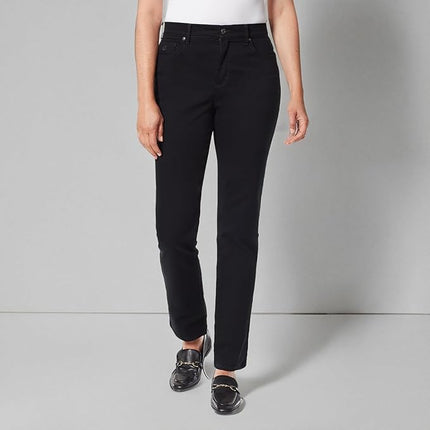 Gloria Vanderbilt Women's Classic Tapered Amanda Jeans, Black-ds, 8