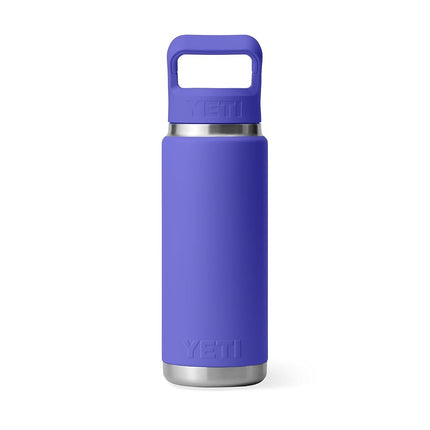 YETI Rambler 26 oz Bottle, Vacuum Insulated, Stainless Steel with Color Matching Straw Cap, Ultramarine Violet