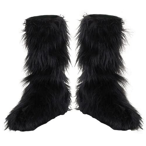 Disguise Kids Black Furry Boot Covers Standard