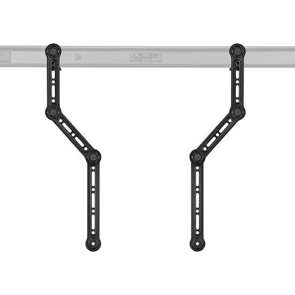 Monoprice Soundbar TV Mounting Brackets, Adjustable Arms for max 90‑in TV with L‑Shaped Brackets, Fits Most Soundbars Up to 33lbs., Easy Installation
