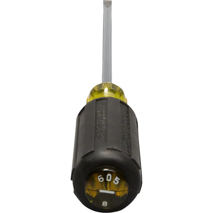 Destornillador Klein Tools 605-8 de punta plana de 1/4", resistente, con vástago de 8", hecho en EE. UU.