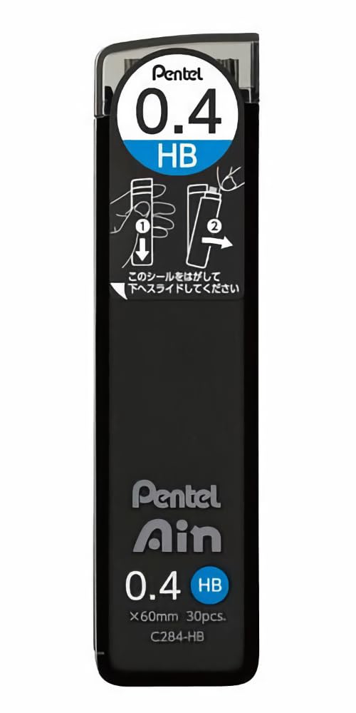 Pentel Ain Leads Refill for Mechanical Pencil, 0.4