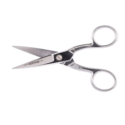 Klein Tools G435 Scissors, Made in USA, Tailor Point Scissor Great for Embroidery, Sewing, Fabric, Electronics, More, 5-Inch
