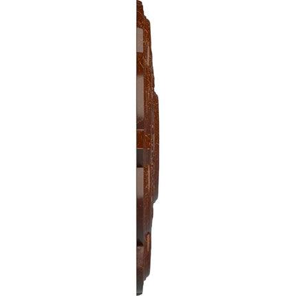 Ekena Millwork CM20DRBMC Deria Ceiling Medallion, Burnished Mahogany Crackle