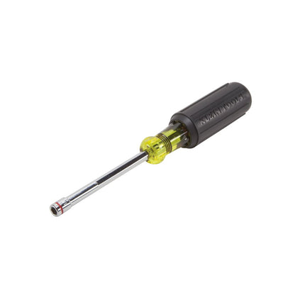 Klein Tools 635-1/4 1/4-Inch Heavy Duty Nut Driver with Magnetic Tip, 4-Inch Hollow Shaft, Cushion Grip Handle