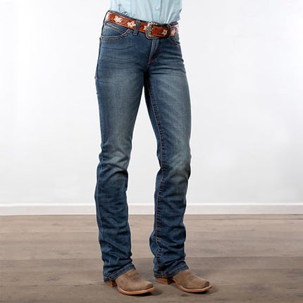 Wrangler Women's Willow Mid Rise Performance Waist Boot Cut Ultimate Riding Jean, Rebecca, 13-34, Rebecca, 13-34