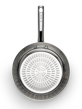 T-fal E76005 Performa Stainless Steel Dishwasher Safe Oven Safe Fry Pan Saute Pan Cookware, 10.5-Inch, Silver